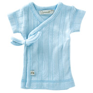 Little Sprout Collection ~ Organic Preemie Clothing ~ Blue Pointelle Cotton TShirt